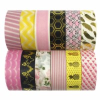 Wrapables Washi Tape - Gold Metallic Peony Washi Tape - Yahoo Shopping