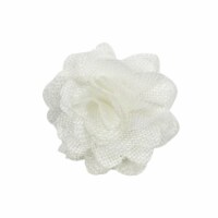 Wrapables Shabby Chic Burlap Rose Flower 2 Inch Diameter (Set of 20), White