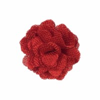Wrapables Shabby Chic Burlap Rose Flower 2 Inch Diameter (Set of 20), Red Perspective: Main