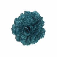 Wrapables Shabby Chic Burlap Rose Flower 2 Inch Diameter (Set of 20), Teal Perspective: Main