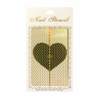 Wrapables Gold Nail Art Guide Large Nail Stencil Sheet, Beans