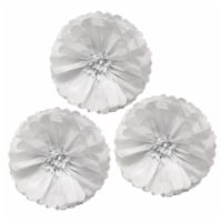Wrapables Set of 3 Tissue Flower Pom Poms Party Decorations, White