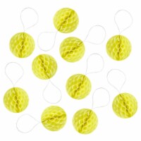 Wrapables Mini Honeycomb Ball Party Decorations, (Set of 10), 2 , Yellow