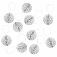 Wrapables Mini Honeycomb Ball Party Decorations, (Set of 10), 2 , White