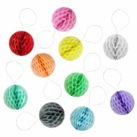 Wrapables Mini Honeycomb Ball Party Decorations, (Set of 10), 2 , Multicolored