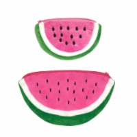 Wrapables Fruity Pencil Case and Pouch (Set of 2), Pink Watermelon