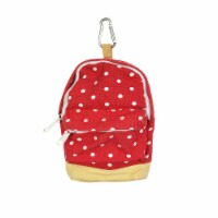 Wrapables Mini Backpack Pencil Case Pouch, Red