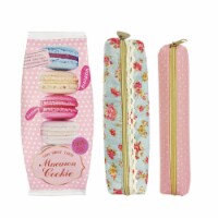 Wrapables Trendy Food Pencil Case and Stationery Pouches (Set of 3), Pink