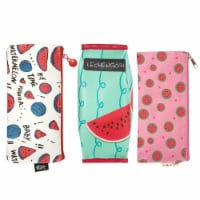 Wrapables Trendy Food Pencil Case and Stationery Pouches (Set of 3), Watermelon
