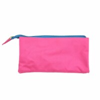 Wrapables Three Layer Multifunctional Pencil Case Cosmetic Bag, Pink