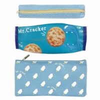 Wrapables Trendy Food Pencil Case and Stationery Pouches (Set of 3), Blue