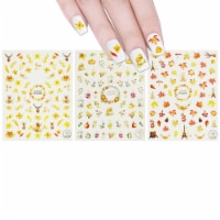 Wrapables 3 Sheets Fall Leaves Nails Thanksgiving Nail Stickers Nail Art