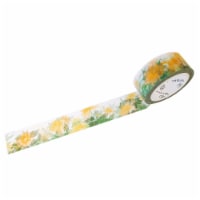 Wrapables Flowers and Greens Washi Masking Tape, 15mm x 7m Chrysanthemums