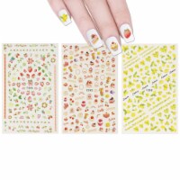 Wrapables 3 Sheets Lemon Fruit Cupcakes & Macaroons Nail Art Nail Stickers