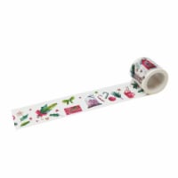Wrapables Decorative Festive Wide Washi Masking Tape, 35mm x 5m/Eggnog & Mistletoe