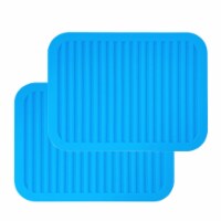 Wrapables Multi-use Durable Flexible Non-Slip Insulated Silicone Mat (Set of 2), Blue