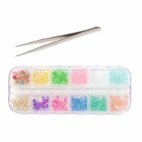 Wrapables Dazzling Nail Art Rhinestones Nail Manicure with Plastic Case, Sparkling Gems