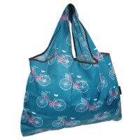 Wrapables Large Nylon Reusable Shopping Bag, Biycycles