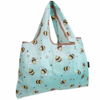 Wrapables Large Nylon Reusable Shopping Bag, Bumble Bees