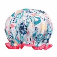 Wrapables Reusable Women's Waterproof Shower Caps for Long Hair, Under the Sea