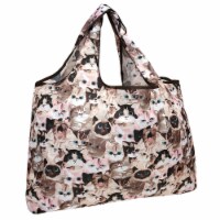 Wrapables Large Nylon Reusable Shopping Bag, Cuddly Kitties