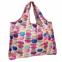 Wrapables Large Nylon Reusable Shopping Bag, Macarons
