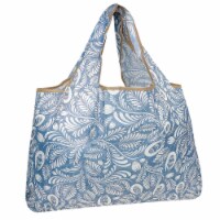 Wrapables Large Nylon Reusable Shopping Bag, Gray Ferns