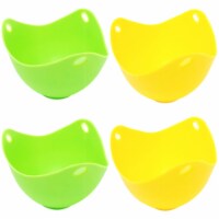 Silicone Non-stick Egg Poachers, Poached Egg Cups for Steaming Microwaving Boiling