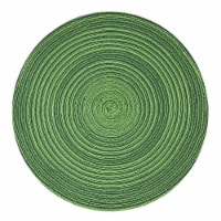 Wrapables 15  Woven Round Placemats (Set of 6), Green