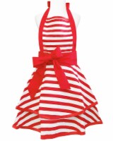 Wrapables Classic Vintage Apron, Stylish Cooking Apron, Red Stripe