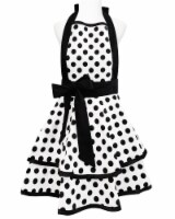Wrapables Classic Vintage Apron, Stylish Cooking Apron, Black Dot