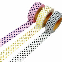 Wrapables Masking Tape Washi Tapes Valentine Hearts Washi Tape Set of 3, Set 2