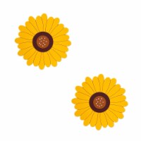 Wrapables Sunflower Coasters, Trivet Mats, Pot Holders (Set of 2), Small