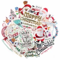 Wrapables Holiday Scrapbooking Washi Stickers for Card Making (60pcs), Merry Christmas
