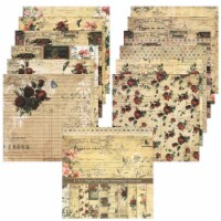 Wrapables 6x6 Decorative Single-Sided Scrapbook Paper, Vintage Rose Theme