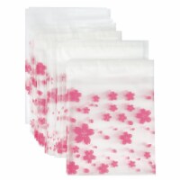 Wrapables Transparent Self-Adhesive 4  x 4  Candy and Cookie Bags, (200pcs), Cherry Blossoms