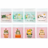 Wrapables Transparent Self-Adhesive 4  x 4  Candy and Cookie Bags, (200pcs), Cats