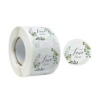 Wrapables 1.5 inch Let Love Grow Stickers Roll for Cards, Bags, Boxes, Showers (500pcs)