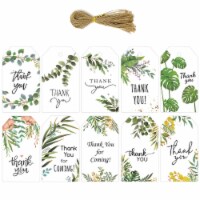 Wrapables Thank You Gift Tags for Weddings, Bridal & Baby Showers (50pcs), Green Nature