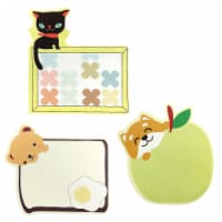 Wrapables Yummy Animal Memo Sticky Notes (Set of 3), Brown Bear, Dog, Kitty