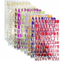 Wrapables Metallic Letters & Numbers Stickers for Scrapbooking, Arts & Crafts (12 Sheets)