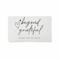 Wrapables 2.1  x 3.5  Thank You Cards for Small Business, Weddings, 120pcs, Beyond Grateful