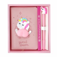 Wrapables Cute Notebook Gel Pen Set, Diary Journal Gift Set, Unicorn Butt