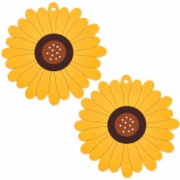Wrapables Sunflower Coasters, Trivet Mats, Pot Holders (Set of 2), Large