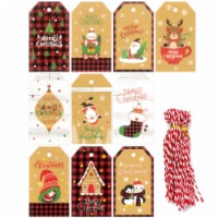 Wrapables Fun & Festive Christmas Holiday Gift Tags/ Hang Tags (50pcs), Festive Greetings