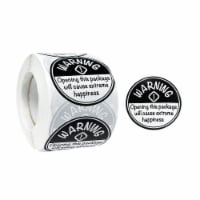 Wrapables 1.5  Black Extreme Happiness Warning Small Business Thank You Stickers Roll 500pcs