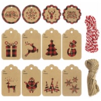 Wrapables Red Plaid Christmas Holiday Gift Tags/ Hang Tags for Gift-Wrapping (120pcs)