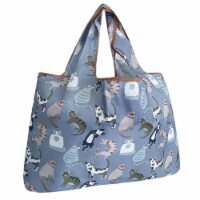 Wrapables Eco-Friendly Large Nylon Reusable Shopping Bag, Cool Felines