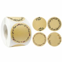 Wrapables 2  Canning Labels for Lids, Mason Jars, Spice Bottles, Pantry (500pcs), Floral