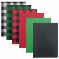 Wrapables Tissue Paper 20 x 28 Inch for Gift Wrapping (60 Sheets), Holiday Plaid